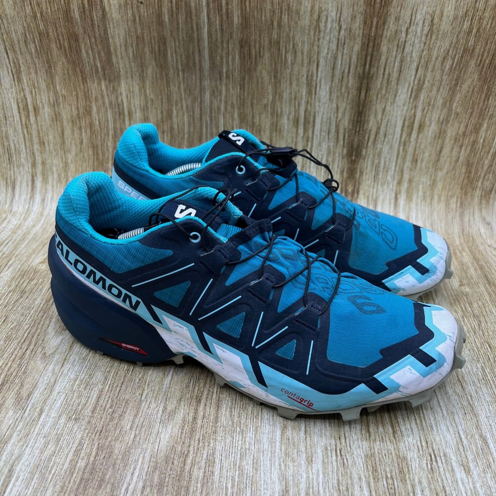 Salomon Speedcross 6 Women's Size 9.5 Blue Trail Running Shoes Sneakers 474662